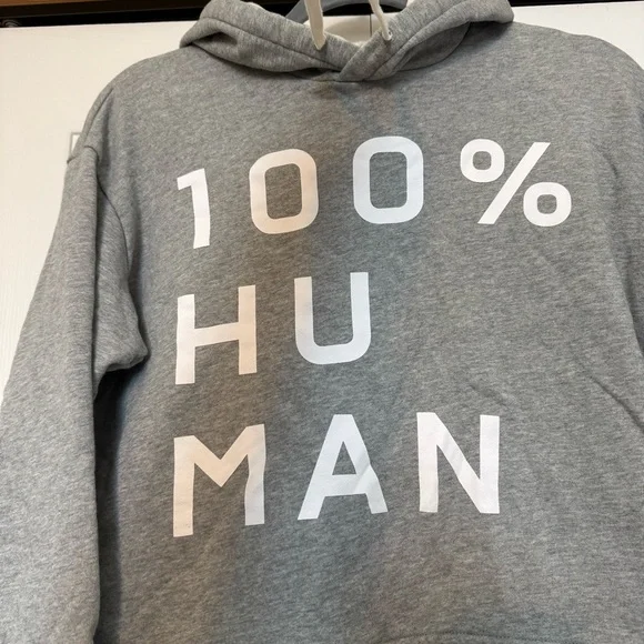 Everlane 100% Human Typography Gray Hoodie‎ - Picture 2 of 5